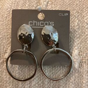 0151-Chico's Silver Clip-On Earrings